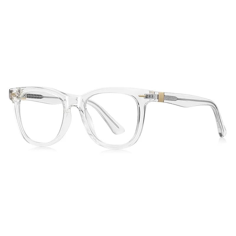 JNPCXI TR90 Anti-Blue Light Glasses Frame Retro Rivets Spring Hinge Computer Eyeglasses UV400