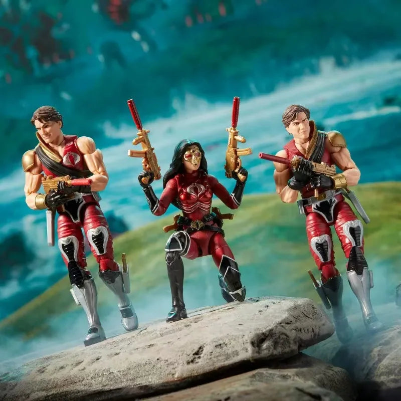 Original Hasbro G.I. Joe Classified Series Crimson Strike Team Baroness Tomax Xamot Anime Figures Toys Collection Models