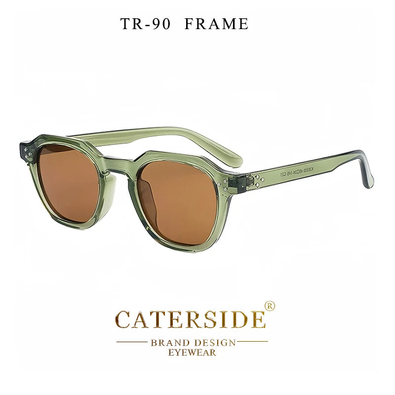 CATERSIDE Retro Polarized Men Sunglasses Acetate Temple / TR90 Frame Sun Glasses Women High Quality Sport Driving Travel Eyewear