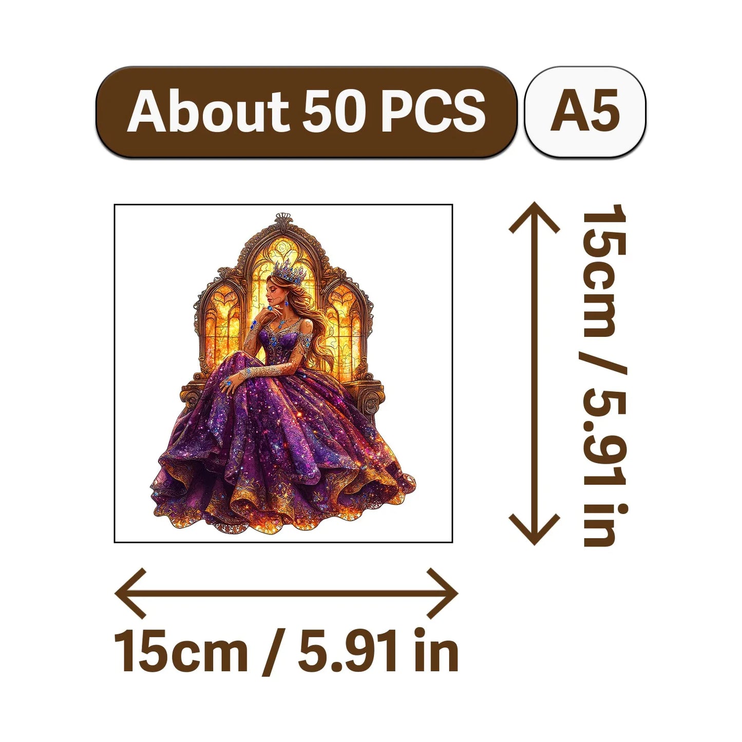 Children and The Queen Wooden Jigsaw Puzzle Wood Home Decor Painting Christmas and Halloween Gift Toy for Teen and Kid