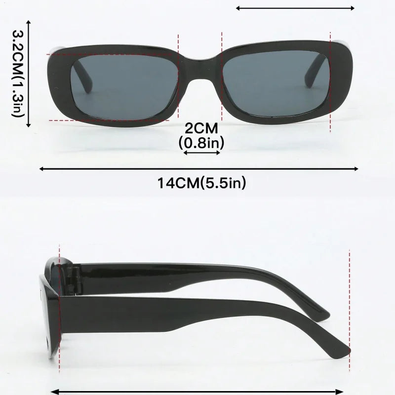5pcs of Stylish and Durable Black Fashion Glasses Perfect for Daily Wear, Travel and Vacation, and Giving Gifts to Family
