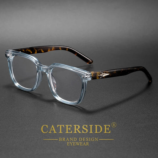 CATERSIDE Minimalist Anti Blue Light Glasses Men Brand Design TR90 Square Frames Eyewear Fashion Women Optical Eyeglass Frame