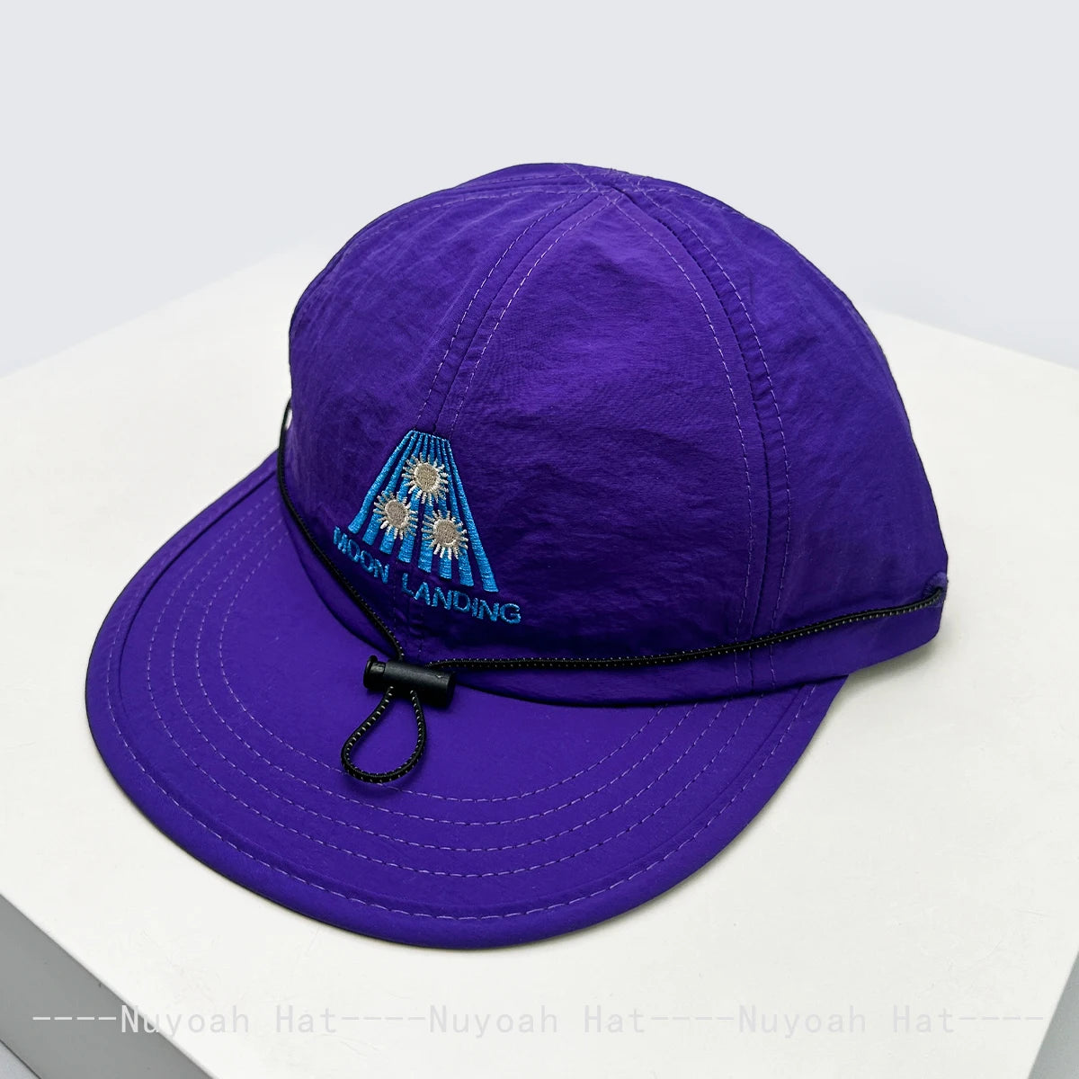 New Men Women Korean Quick-dry Embroidered Letters Baseball Hats Sunshade Drawstring Versatile Peaked Caps ins Fashion Flat Brim