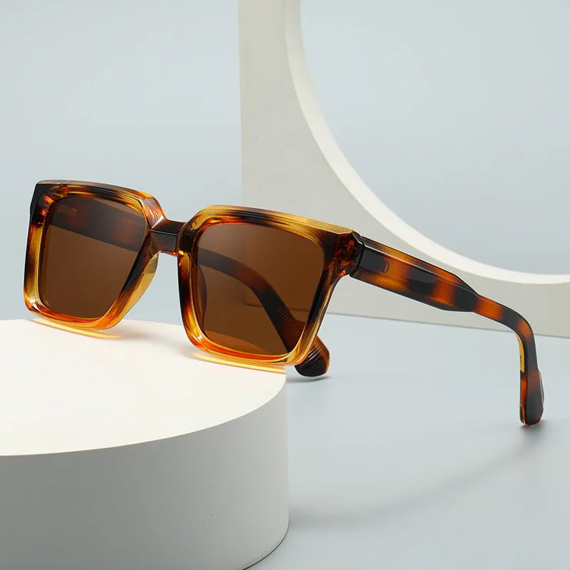 JNPCXI New Fashion Square Sunglasses for Men and Women Trendy Polarized Sun Glasses Shades UV400