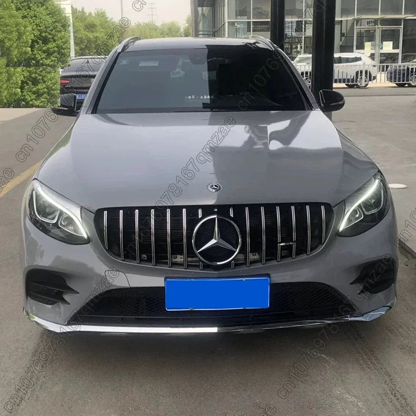 For Mercedes Benz GLC-Class X253 2015-2019 GLC250 GLC300 GLC350e GLC43 AMG GT Style Front Hood Grille Racing Grill Body Kit