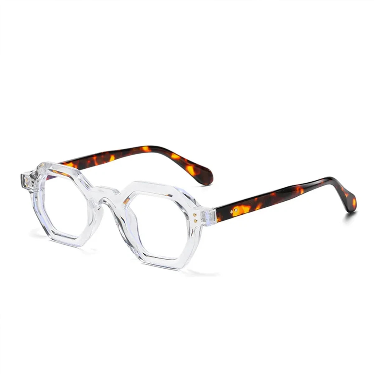 JNPCXI Retro Amber Polygon Small Square Women Sunglasses Retro Rivets Men Shades Fashion Trending Outdoor Sports Sun Glasses