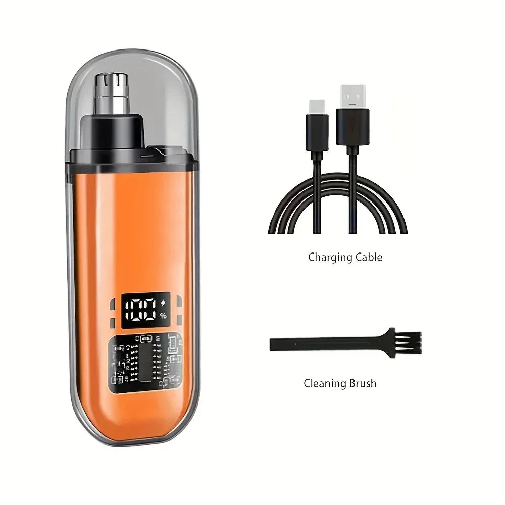 USB Rechargeable Nose & Ear Hair Trimmer, Portable Mini Electric Grooming Kit