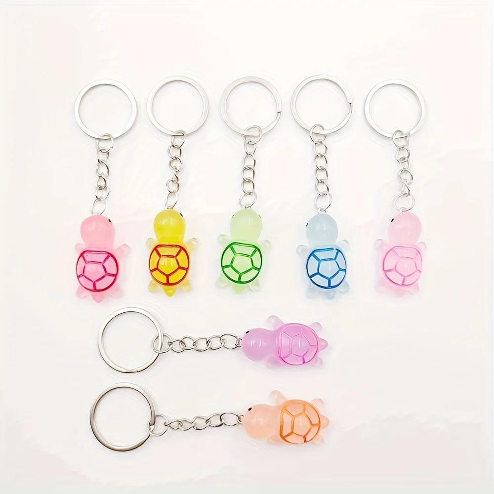 10pcs Random Mix Colorful Grow in Dark Turtle Charms Pendants for Jewelry Making DIY Handmade Necklace Bracelet Earrings Key Cha