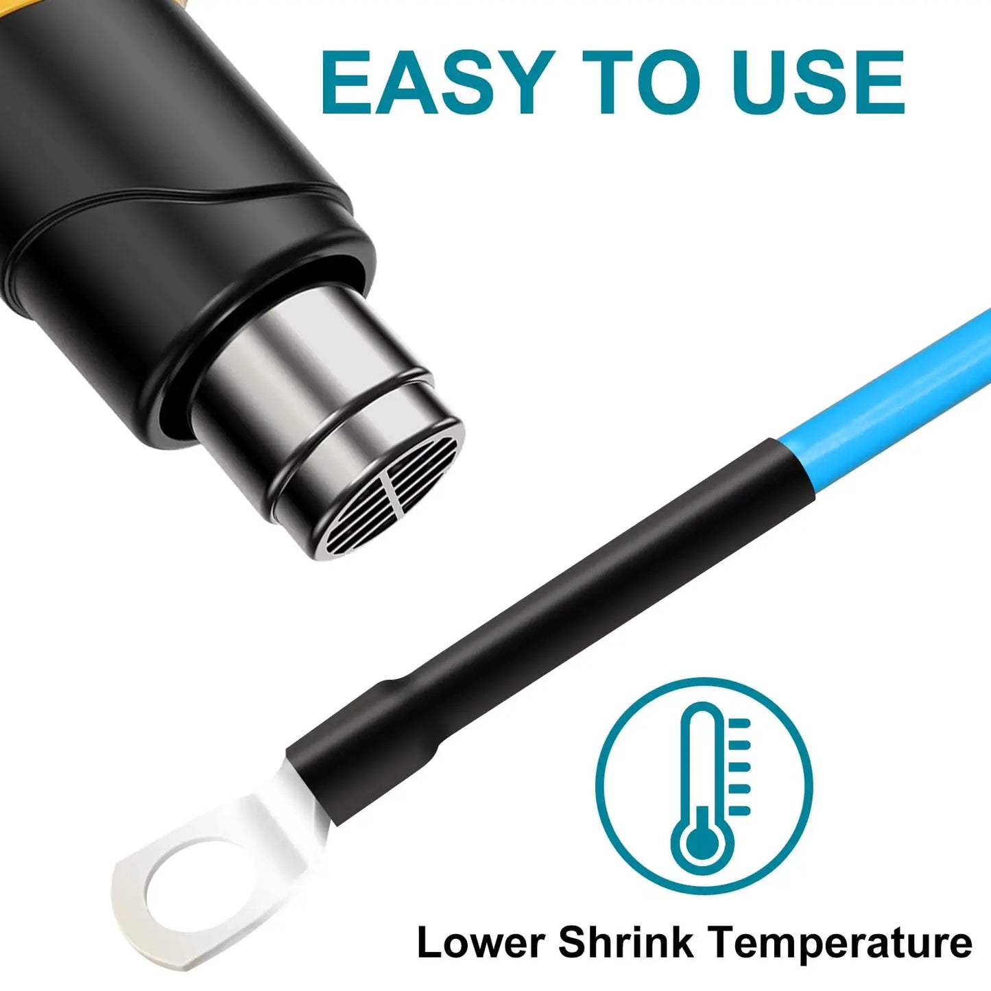 1M Heat Shrink Tubing 3:1Ratio Waterproof Heat Shrink Tubing - Adhesive Lined,Dual Wall Adhesive Shrinkable Wire Wrap Tube black