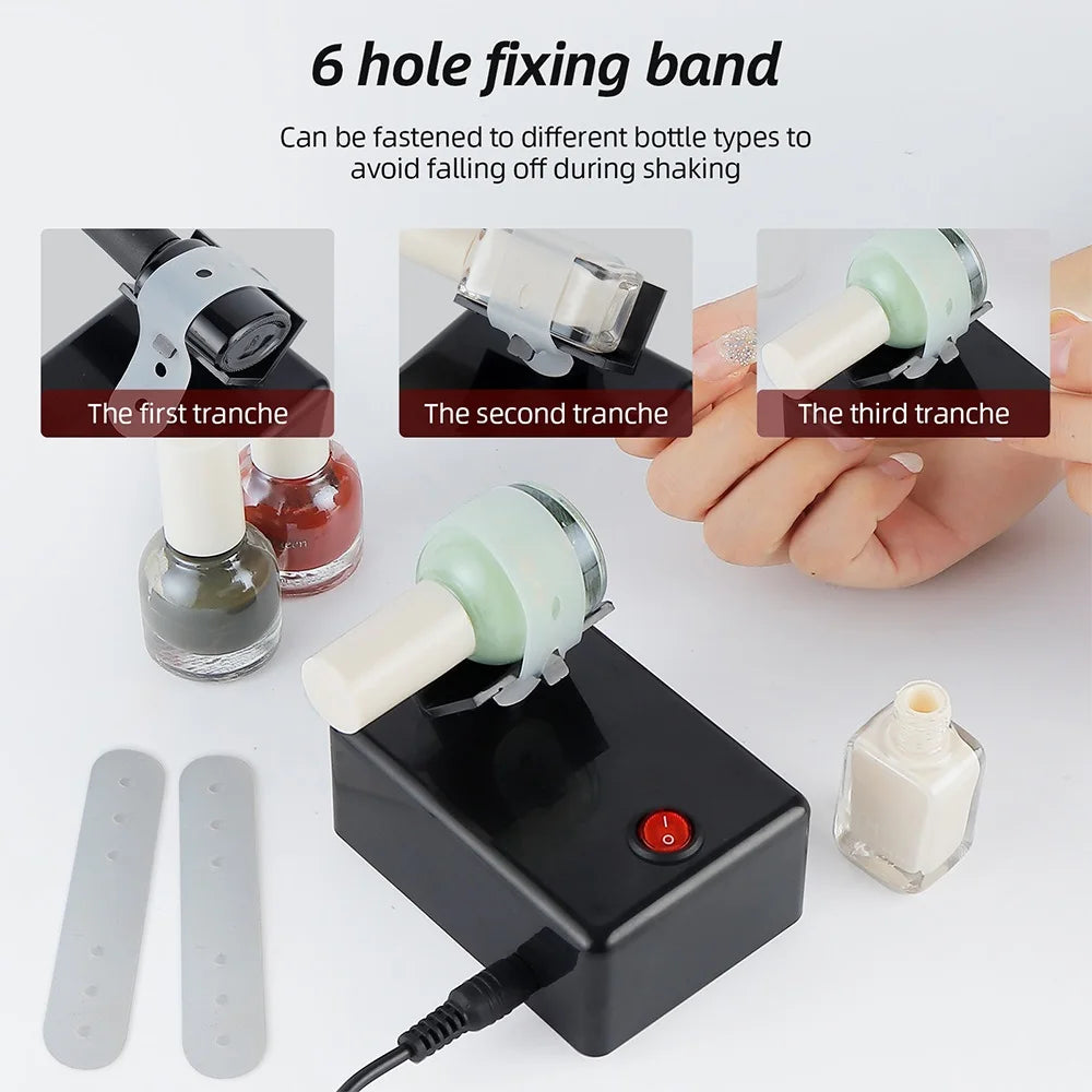 Electric Nail Polish Shaker Tattoo Ink Pigment Shaking Mixer Nail Polish UV Gel Paint Liquid Bottle Anti-Caking Shaking Machine