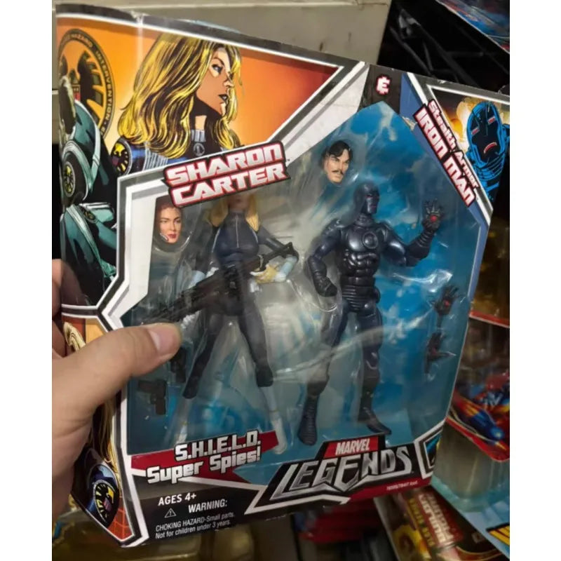 Original Hasbro Marvel Legends Series IRON MAN/SHARON CARTER Anime Figure Toy Model Collection
