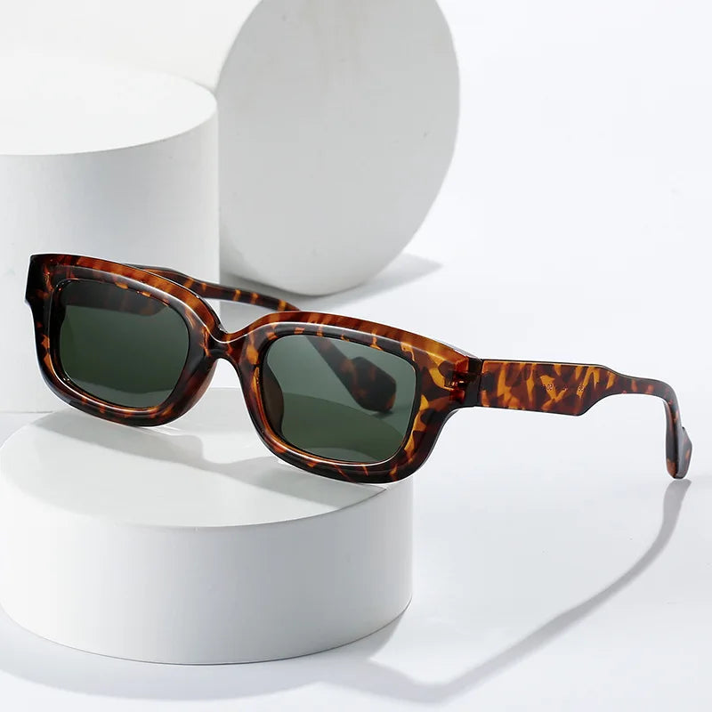 JNPCXI New Retro Small Rectangle Sunglasses Women Candy Colors Shades UV400 Square Men Sun Glasses