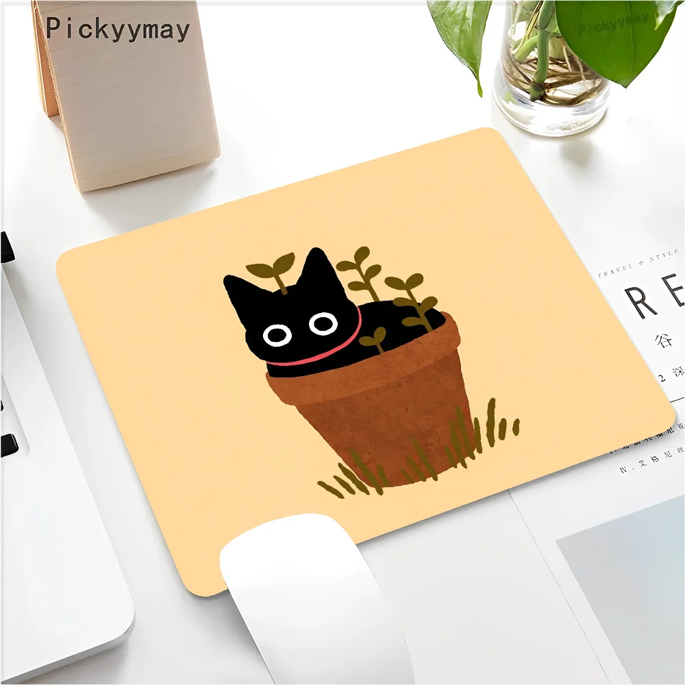 Funny Black Cat Mouse pad PC Desk Mat Table Big Mouse Pad PC Non-slip Rug z11