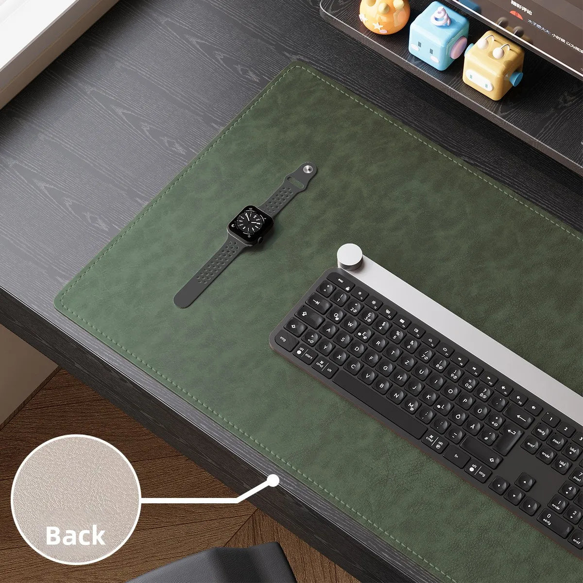 Double-sided Crazy Horse Texture Mousepad Portable Mouse Pad Large Gaming Waterproof Non-slip Suede Desk Mat Computer Desk Pad