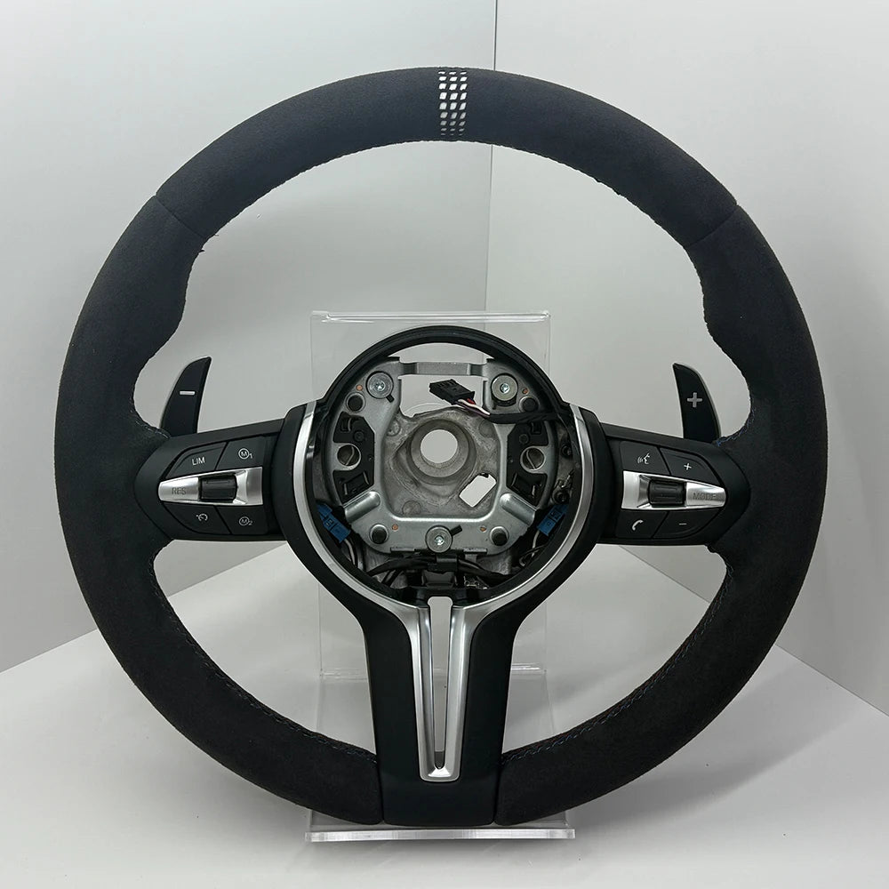 M Sport Carbon Trim Full Alcantara Steering Wheel for BMW F01 F10 F20 F22 F30 F31 F32 M2 F87 M3 F80 M4 F82 F90 X5 F15 F16