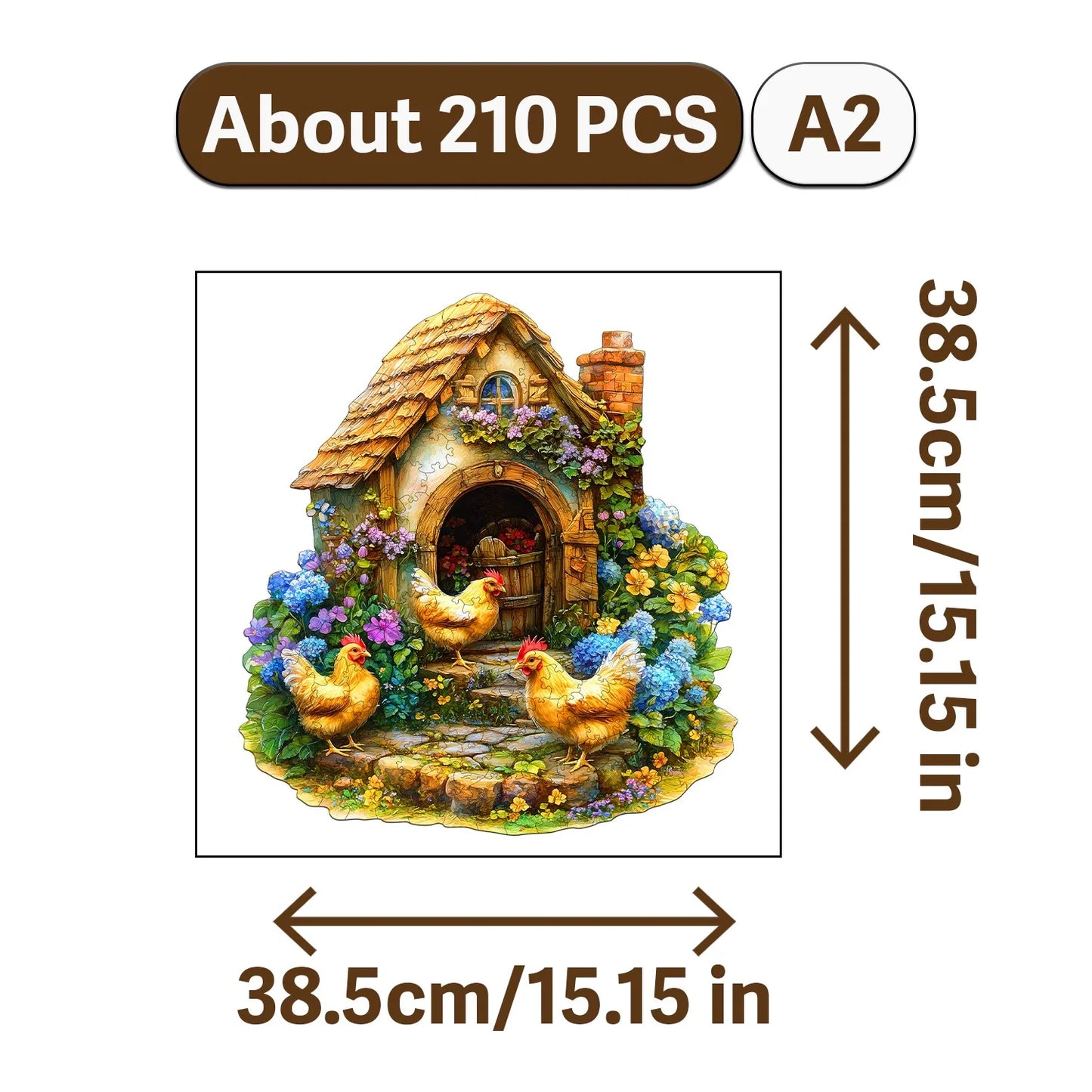 Autumn Scenery Wooden Jigsaw Puzzle Art Style Wooden Decor Painting Christmas and Halloween Gift Toy for Teen and Kid