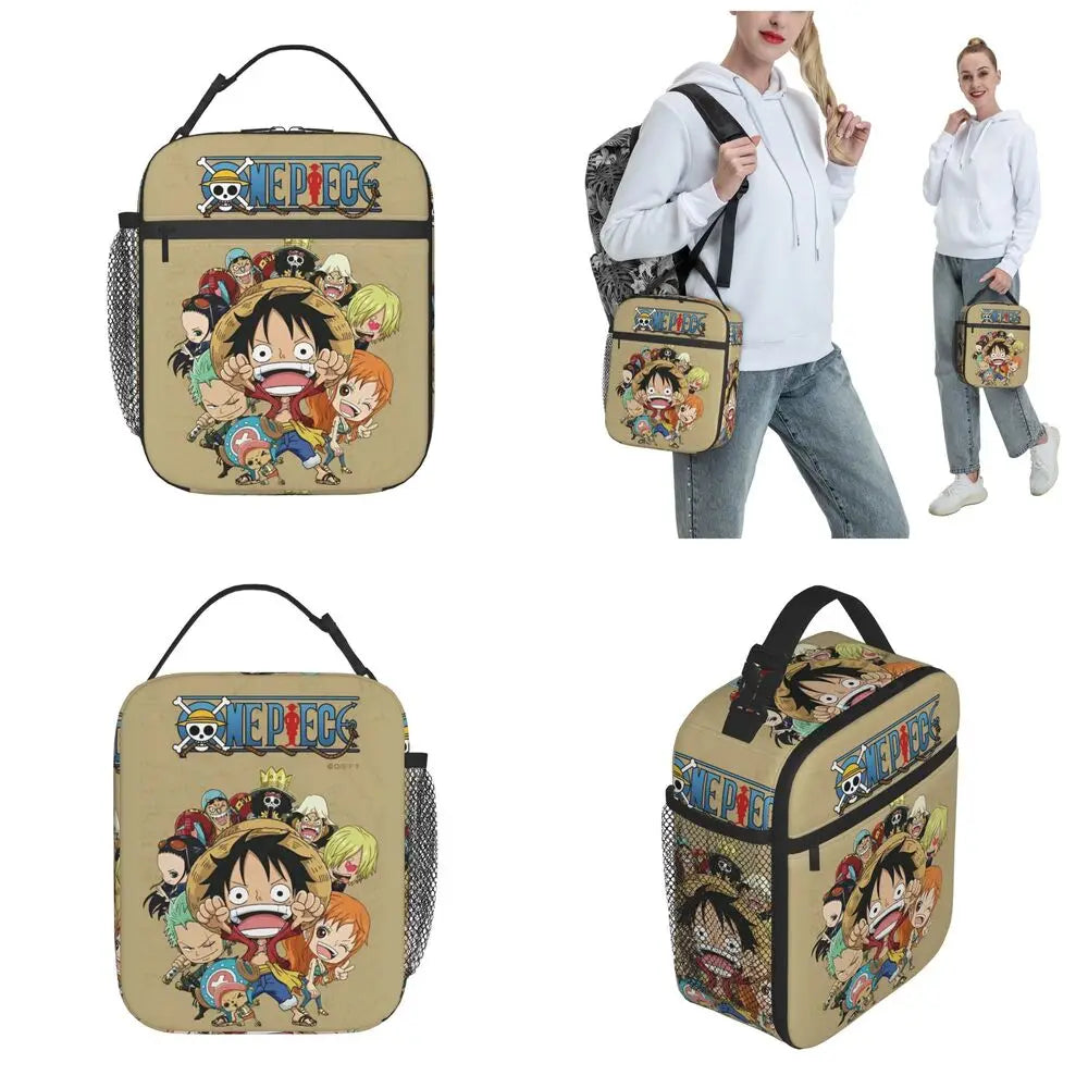 One Piece Monkey D Luffy Anime Insulated Lunch Thermal Bag Work School Bag M22