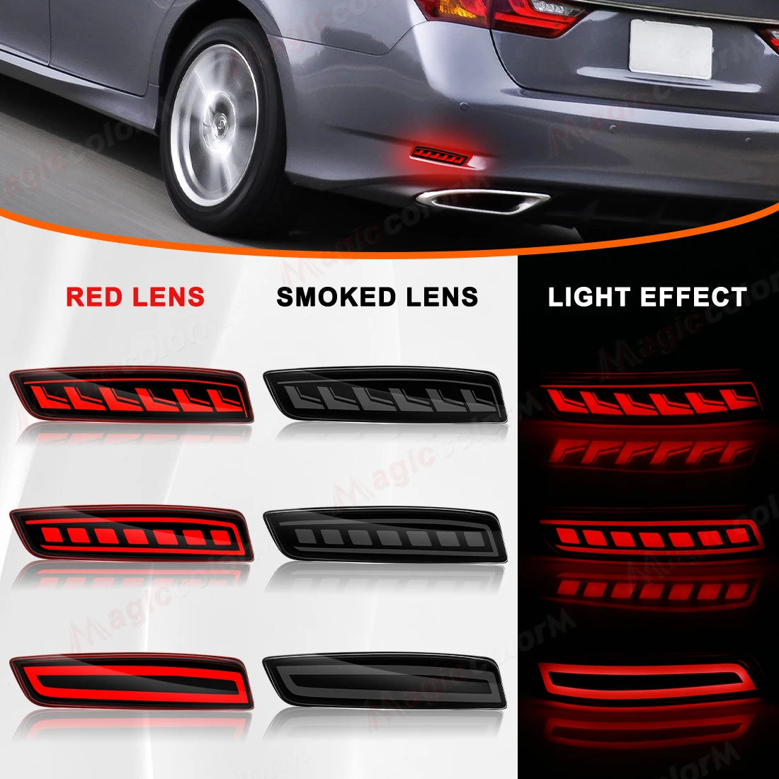 For Toyota Corolla Altis 2014 2015 2016 2017 2018 For Lexus GS250 ES250 Car Rear Bumper Reflector Lights Turn Signal Brake Lamp