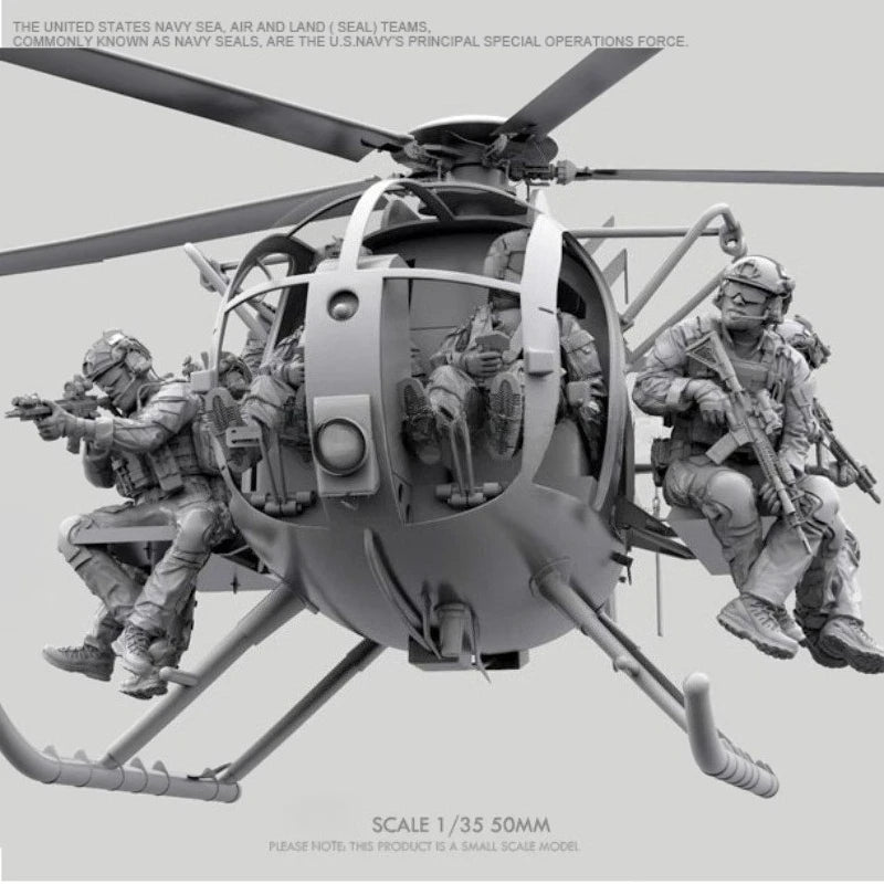 1: 35 Resin Model US Marine Corps Special Forces 6-person Model Scene Layout Unpainted State
