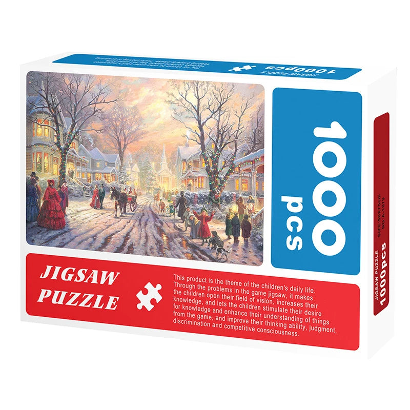 75*50cm 1000PCS Paper Jigsaw Puzzle Landscape Famous Painting Puzzle Character Series Series Home Decaoration Gift