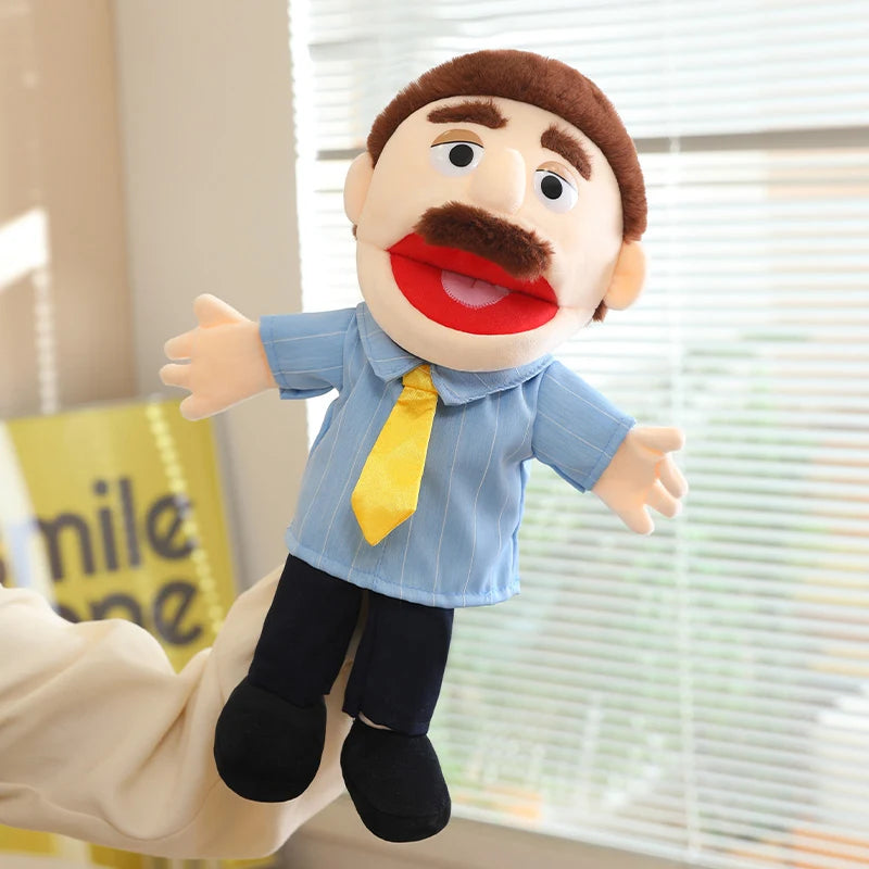 Funny Puppet Doll 38cm Family Series Hand Puppet Role Play Bedtime Story Props Family Playing Toys Doll Educational Toy