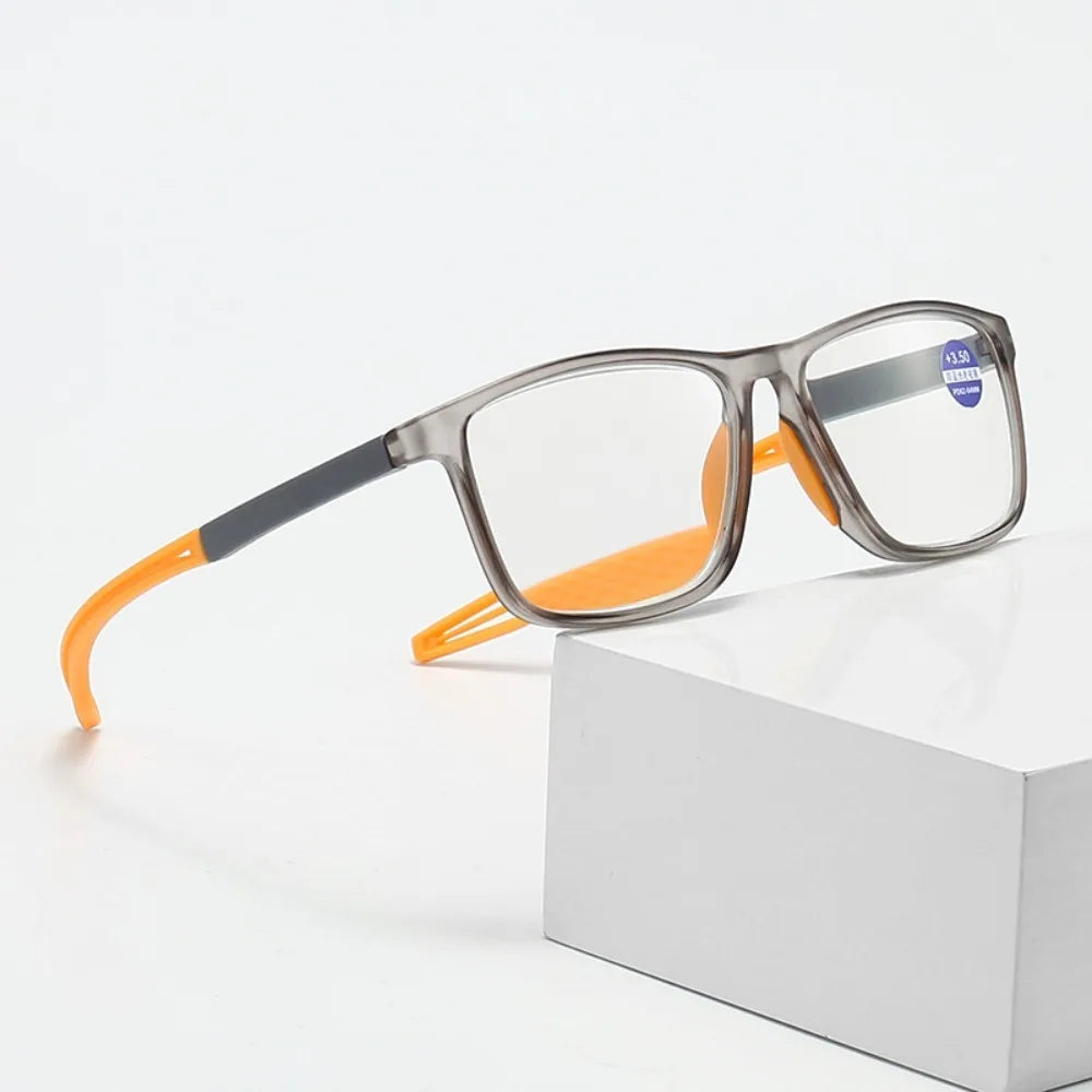 TR90 Sport Reading Glasses Men Ultralight Anti Blue Light Presbyopia Eyeglasses Men's Hyperopia Optical Eyewear Diopters