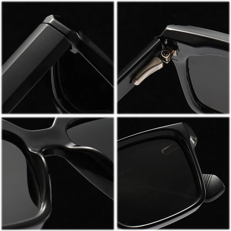 JNPCXI New Fashion Square Sunglasses for Men and Women Trendy Polarized Sun Glasses Shades UV400