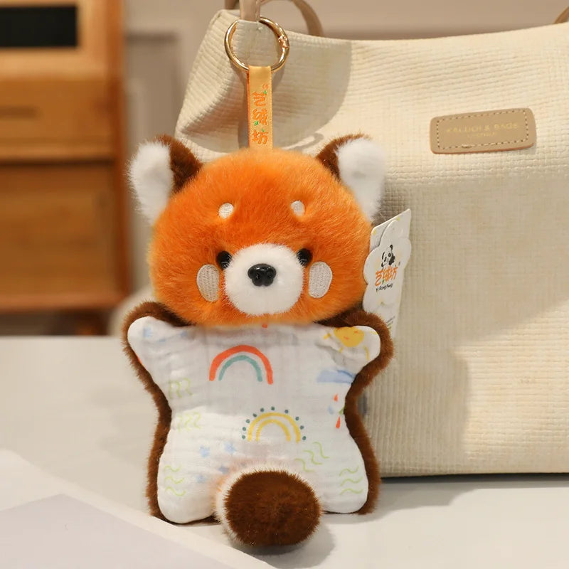 Good Quality and Cute Bean Bag Plush Toy  Cartoon Animal Doll Monkey Frog Cat Fox Panda Furry Forest Animals Doll Birthday Gift