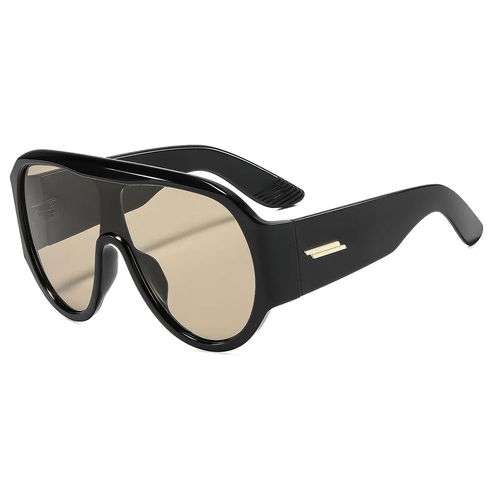 JNPCXI New Fashion Oversized Pilot Goggles Sunglasses Women Fashion Shades UV400