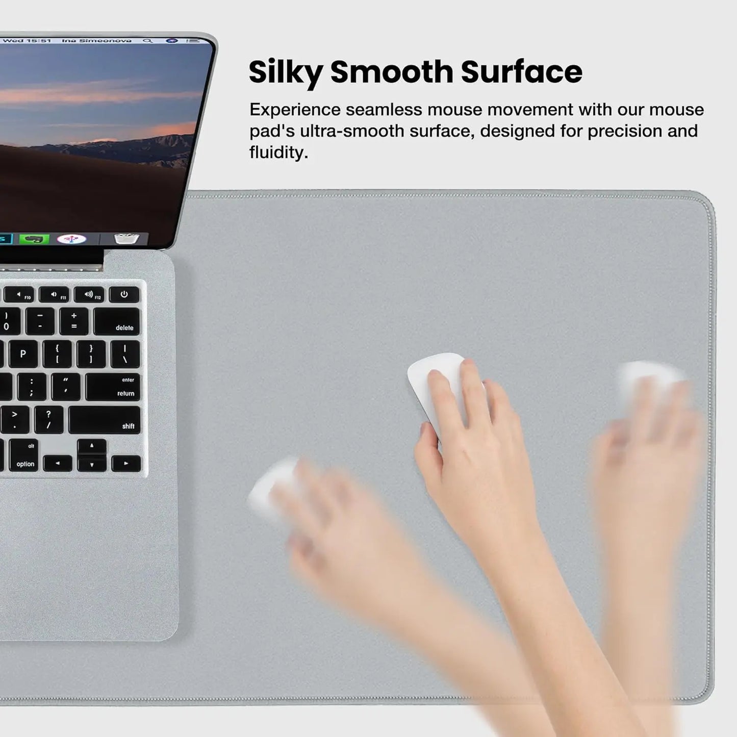 Waterproof Cloth Desk Mat, Large Mouse Pad, with Anti Slip Base, Stitched Edge, Desk Pad XXL Mousepad for Office ,Home ,Gamer