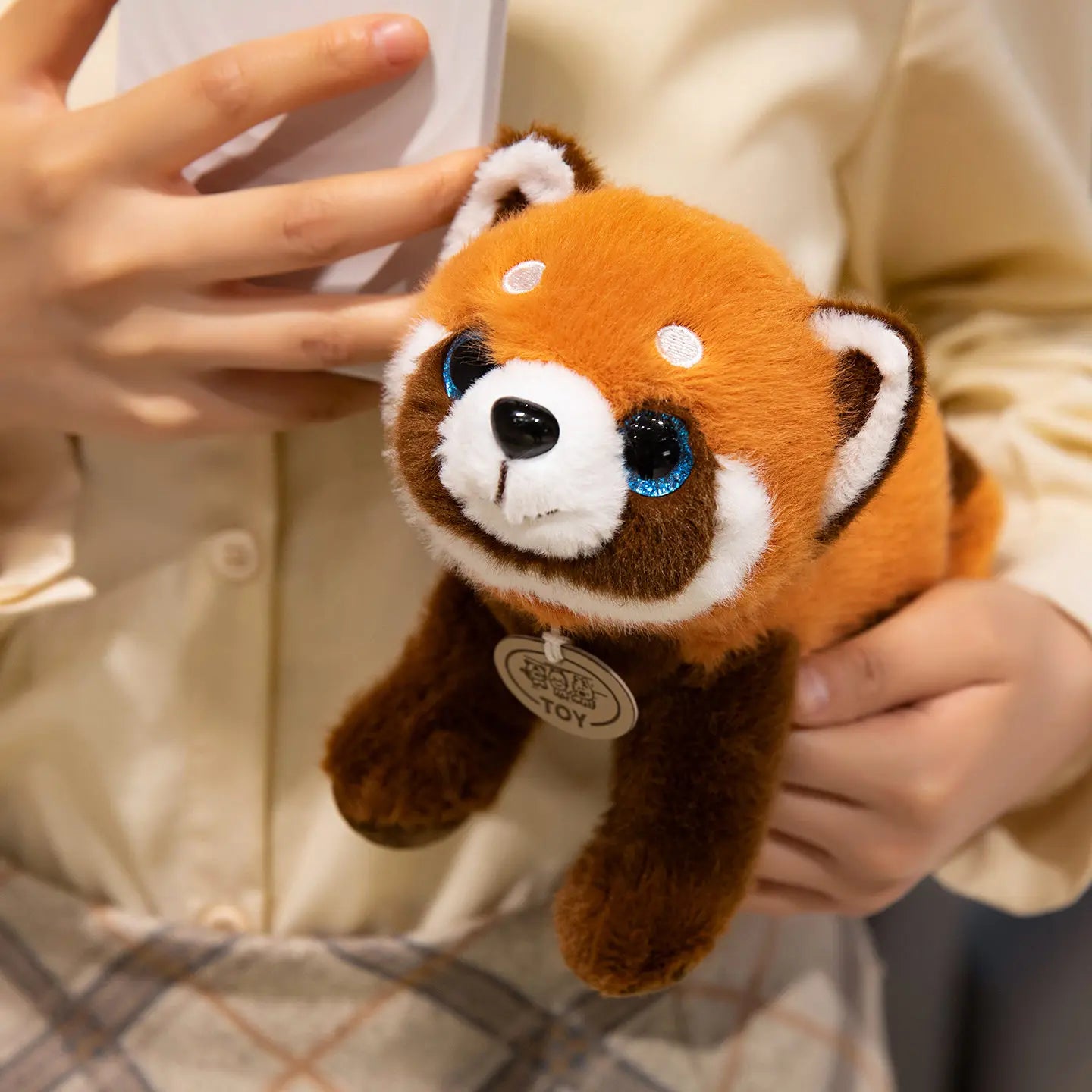 Cute High Quality Standing Animals Red Panda Raccoon Soft Plush Dolls Stuffed Realistic  Tiger Plushie  Birthday  Christmas Gift