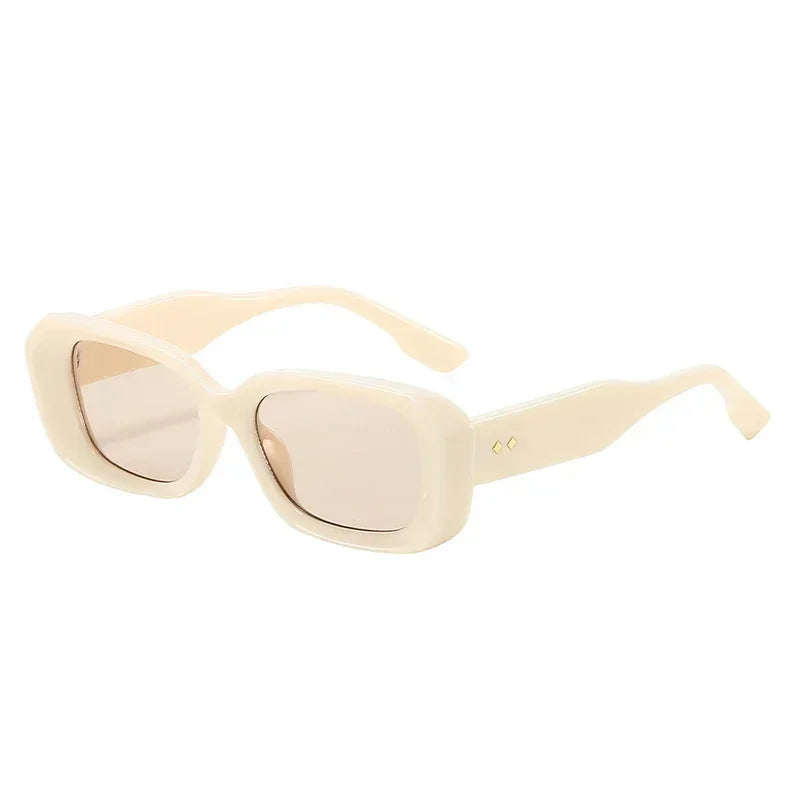 JNPCXI Retro Square Sunglasses Men Fashion Gradient Shades UV400 Women Trending Rivets Sun Glasses