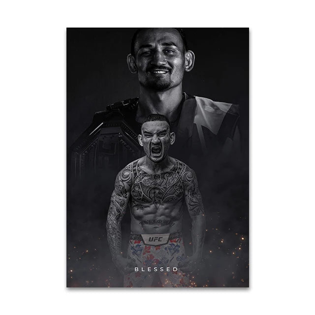 Blessed Max MMA Fighting Champ Star Canva Wall Art PrintRoom Decorative Painting