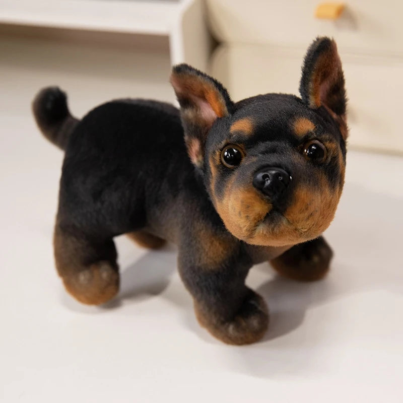 Realistic Poodle Pug Puppy Plush Toy Miniature Guinea Pig Stuffed Doggy Cute Fluffy Pet for Room Decor Children's Birthday Gift