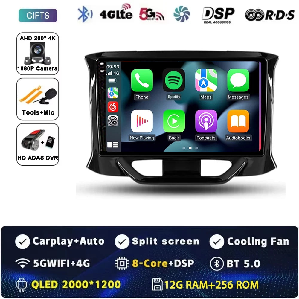 For LADA Xray X ray 2015 - 2019 Android 15 Car Radio GPS Navigation QLED Carplay Auto Multimedia Stereo Player BT
