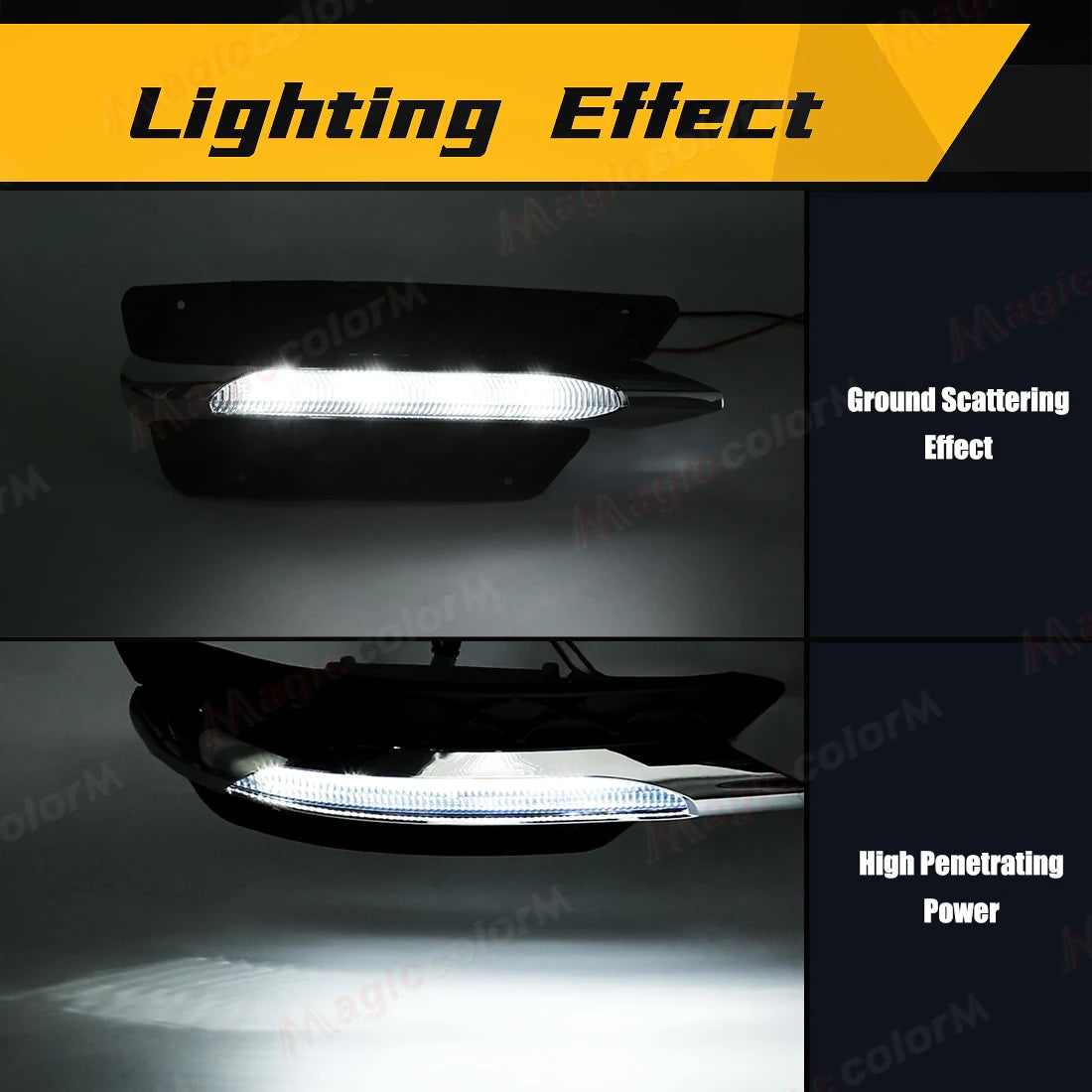 For Mercedes Benz W204 C-Class C250 C300 C350 Sports 2011 2012 2013 2014 LED Daytime Running Lights DRL Front Bumper Daylights