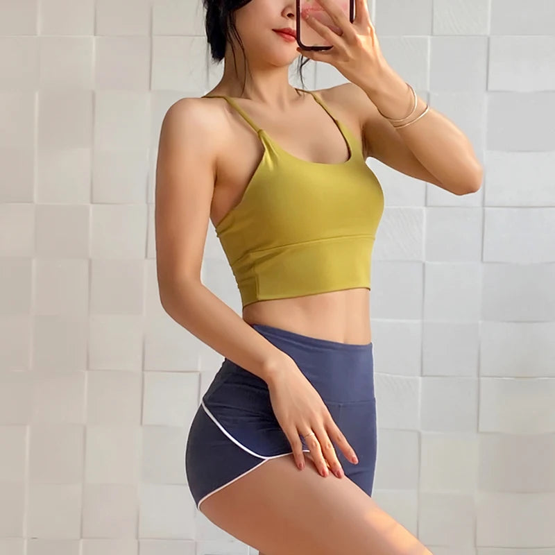 New sexy Yoga clothing running sports vest quick drying bra shock-proof gathering fitness clothing Bra Top women