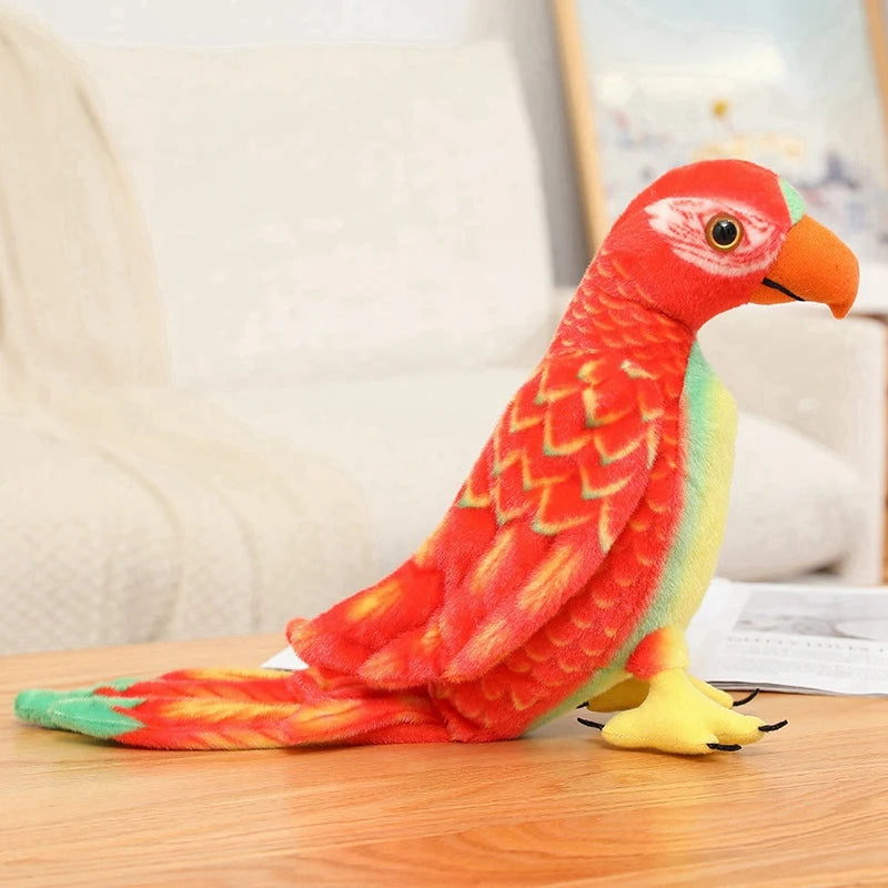 50/70cm Cute Lifelike Parrot Plush Stuffed Animal Toy Soft Kawaii Simulation Bird Dolls for Children Girls Baby Birthday Gift