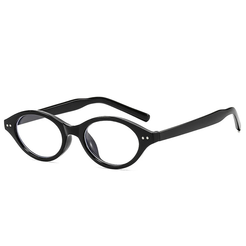 JNPCXI New Retro Small Oval Women Sunglasses Fashion Anti Blue Light Eyeglass Frame Men Trending Rivets Sun Glasses