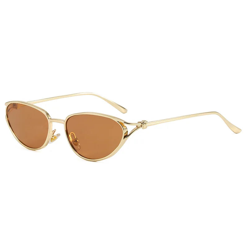 JNPCXI New Retro Metal Cat Eye Sunglasses Women Fashion Gradient Shades UV400