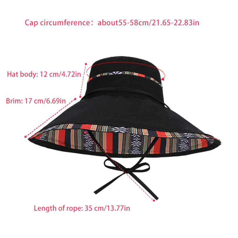 6180-New summer women's wide-brimmed sun hat. Children'sversion.Double-sidedwearable. Fishermanhat.Fashionableandversatilesunhat