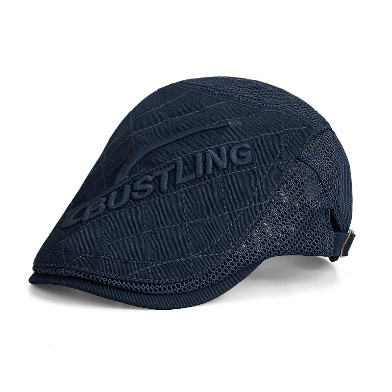 6169-New summer beanie hat for outdoor use, breathable, sun-protective and sun-shielding. British retro style baseball cap.