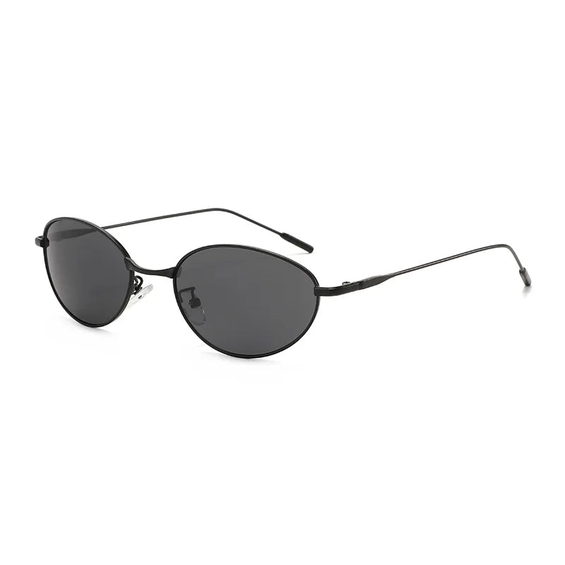 JNPCXI New Ins Popular Fashion Cat Eye Color Women Luxury Metal Sunglasses Brand Designer Oval Shades UV400 Men Sun Glasses