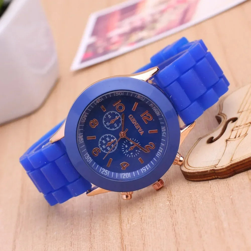 New Fashion Luxury Brand Women's Watch Silicone Strap Quartz Wrist Watch for Female Relogio Feminino Dropshipping