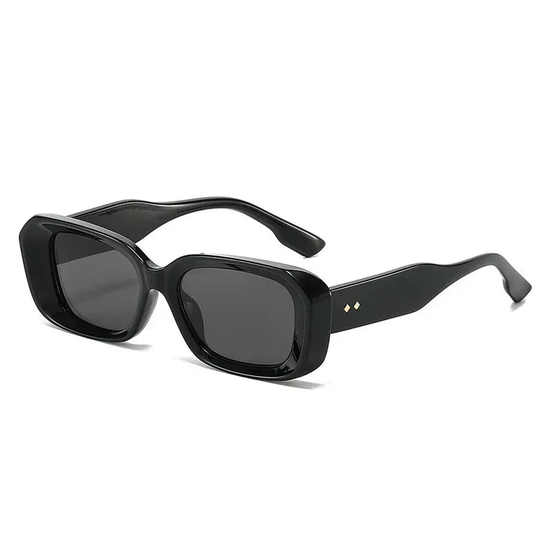 JNPCXI Retro Square Sunglasses Men Fashion Gradient Shades UV400 Women Trending Rivets Sun Glasses