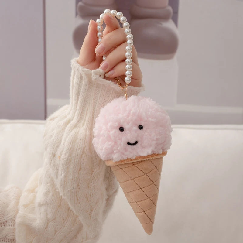 Cute Cartoon Ice cream Plush Toy Stuffed Food Snack Pillow Cushion Cone Kids Toys Kawaii Room Decor Birthday Gift for Kids