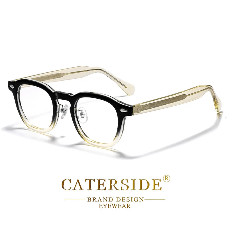 CATERSIDE New Simple Tr-90 Eyeglass Frame Men's Glasses Frame Round High-Quality Women's Daily Reading Decorative Eyeglassese