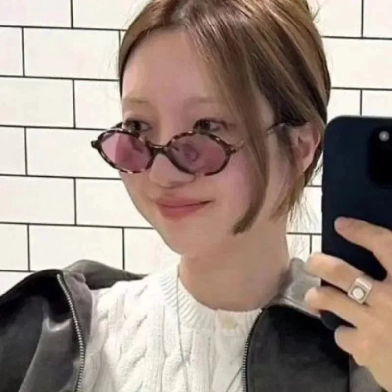 Oval Small Frame Woman Sunglasses Women Retro Female Glasses Anti-blue Light Eyeglasses Trend Ladies Glasses men