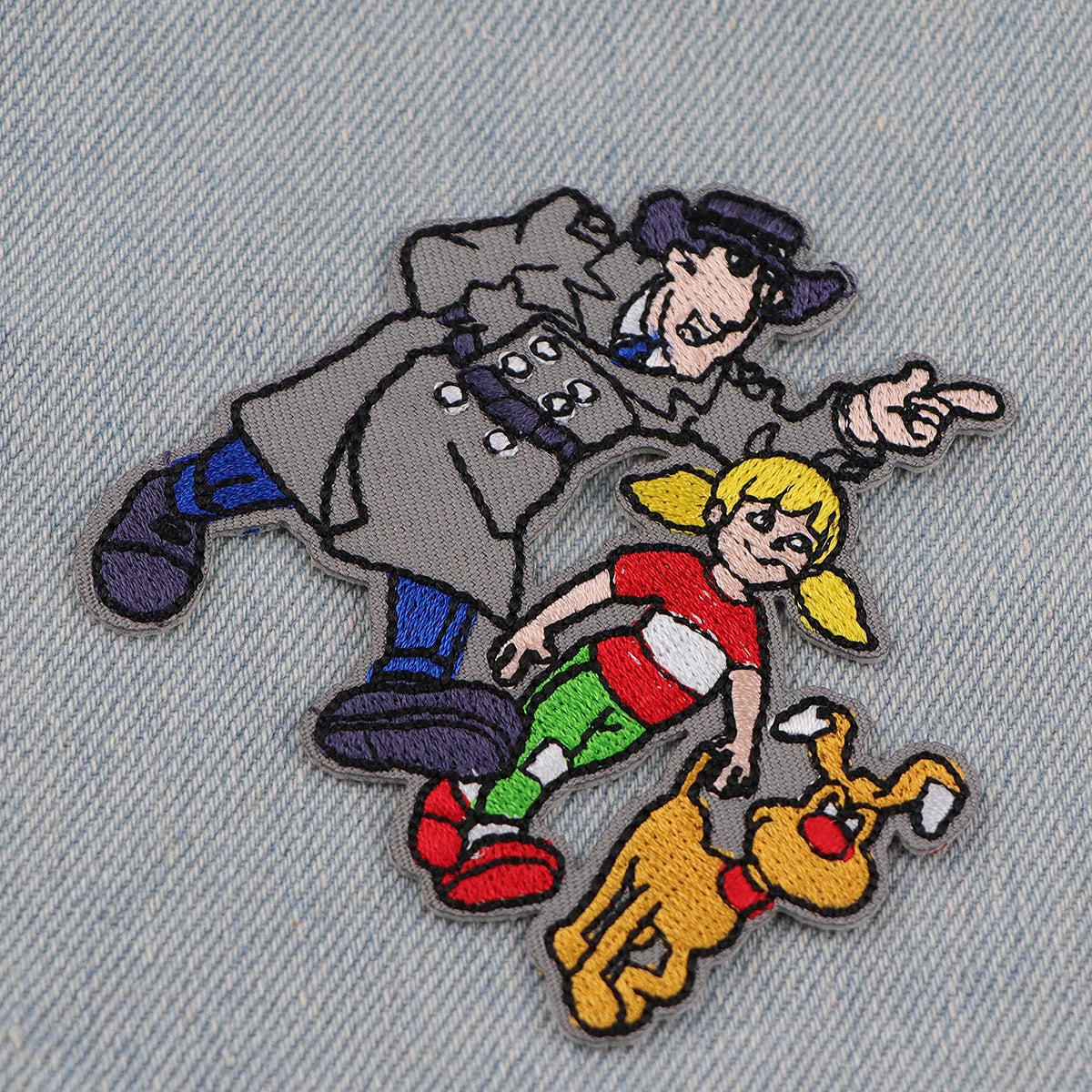 90s Cartoon Embroidery Patch Police Officer Iron On Patches For Clothing Thermoadhesive Patches On Clothes DIY Sew Badges