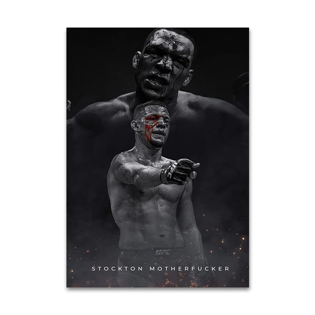 Diaz Stockton MMA Fight Champ Star Canva Wall Art Print Room Decorative Painting